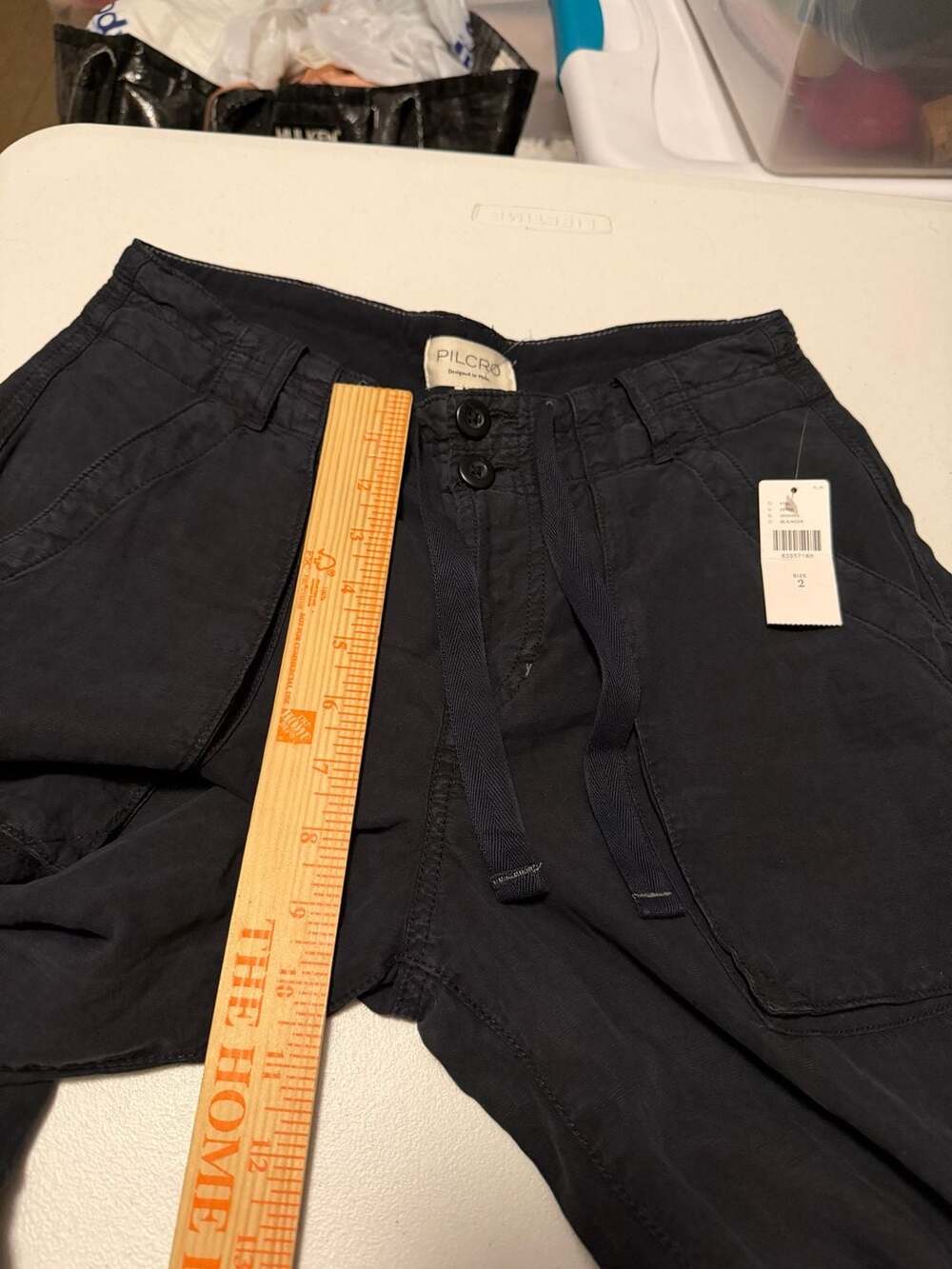 Pilcro Anthropologie Lyocell Linen Wide-Leg Cargo Pants Size 2 - Picture 10 of 11